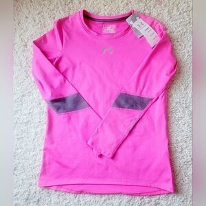 NWT Under Armour Cold Gear size YXL pink long-sleeved